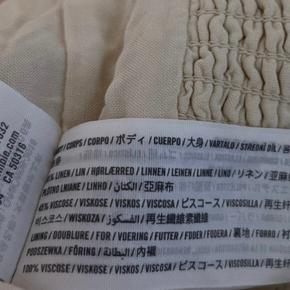 Abercrombie & Fitch Cream Linen Sleeveless Cami Camisole Tank Crop Top Size XS - Picture 4 of 4